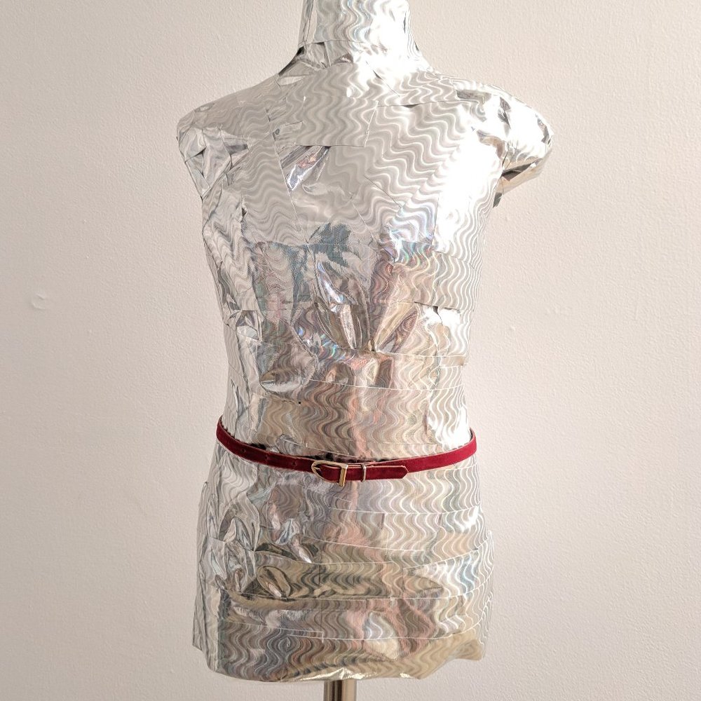 Red Velvet Skinny Belt